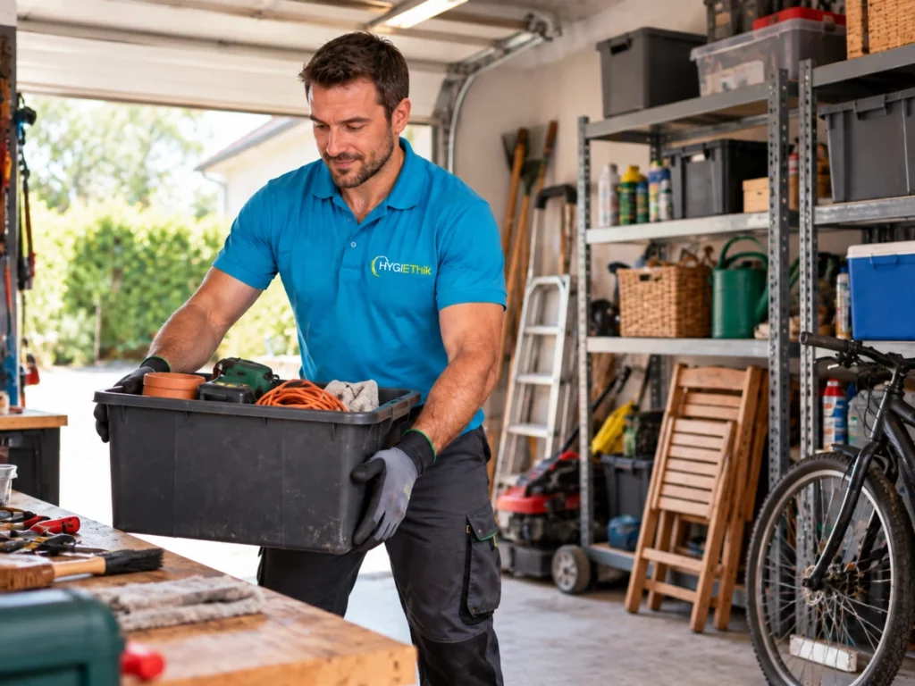 Intervention de débarras dans un garage à Saverne par HYGIEThik
