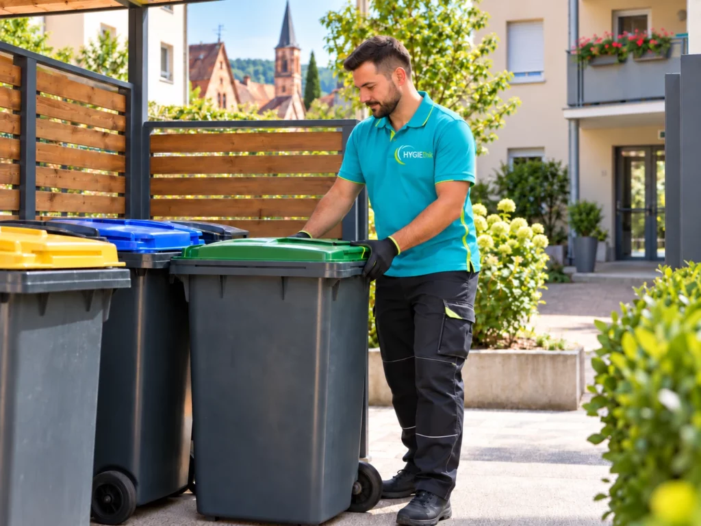 Copropriétés & parties communes 3 Gestion des conteneurs d’une copropriété à Saverne par HYGIEThik