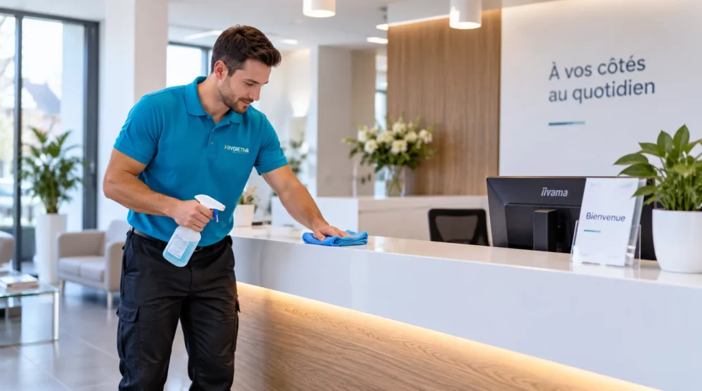 Nettoyage d’un espace d’accueil professionnel à Saverne par